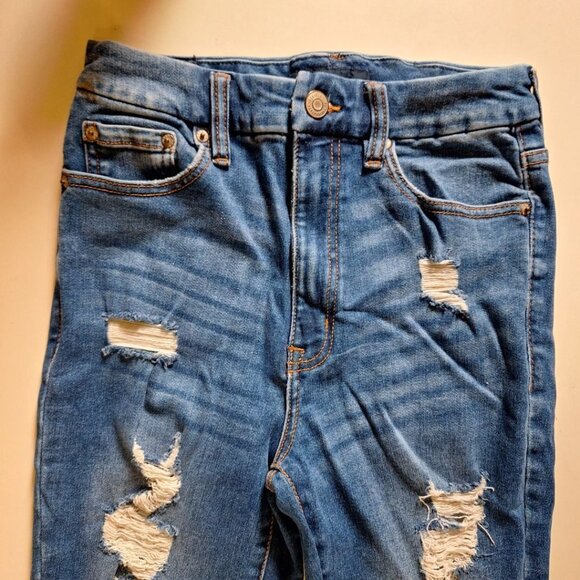Aeropostale Curvy Jegging Super High Rise‎ Womens Size 6 Ripped Distressed Jeans - Picture 7 of 12